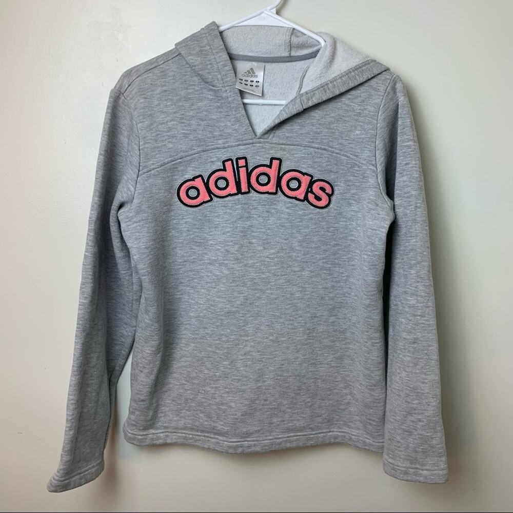 Adidas Gray V Neck Sweatshirt
